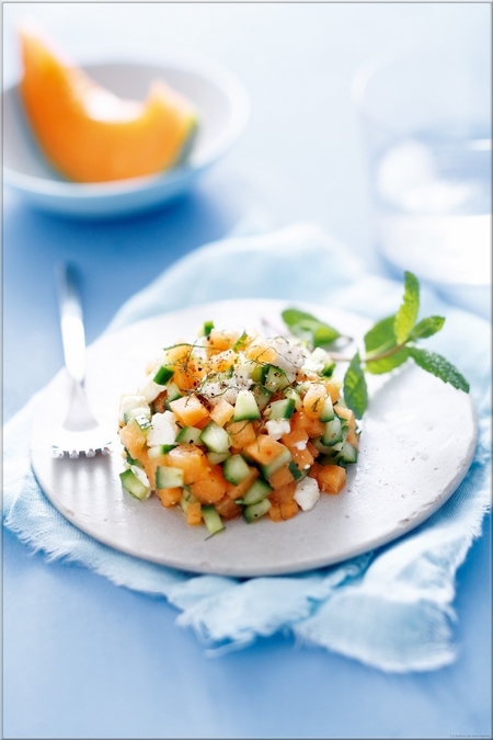 tartare_de_melon_charentais_jaune_feta_concombre_et_menthe_