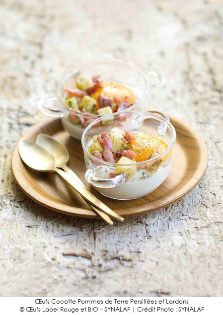 oeufs cocotte_pommes_de_terre_persillees_et_lardons_