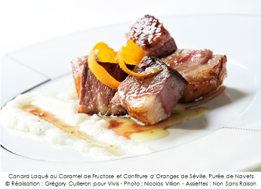 canard_laque_au_caramel_de_fructose_et_confiture_d_oranges_de_seville_puree_de_navets_
