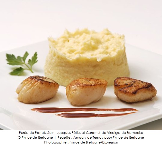 puree_de_panais_saint_jacques_roties_et_caramel_de_vinaigre_de_framboise_