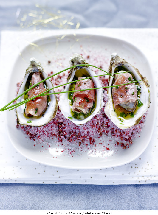 huitres-snackees-au-jambon-de-bayonne-aoste-sauce-vierge-de-ciboulette-a-lhuile-de-truffe