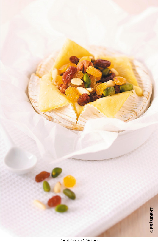 coeur-coulant-de camembert-president-roti-aux-mendiants