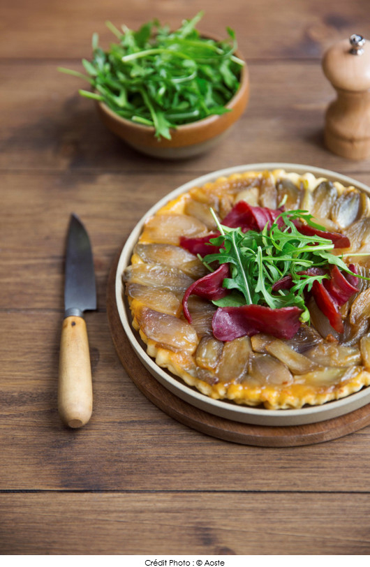tatin-d-echalotes-avec-son-filet-de-canard-seche-aoste