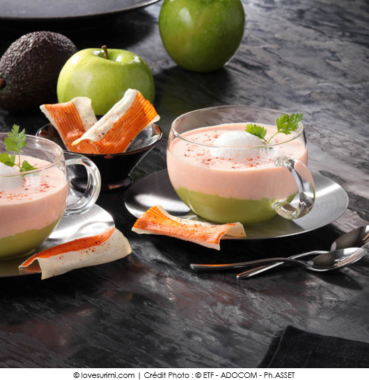 cappuccino-de-surimi-a-lavocat-et-mousse-de-pomme-verte-au-gingembre