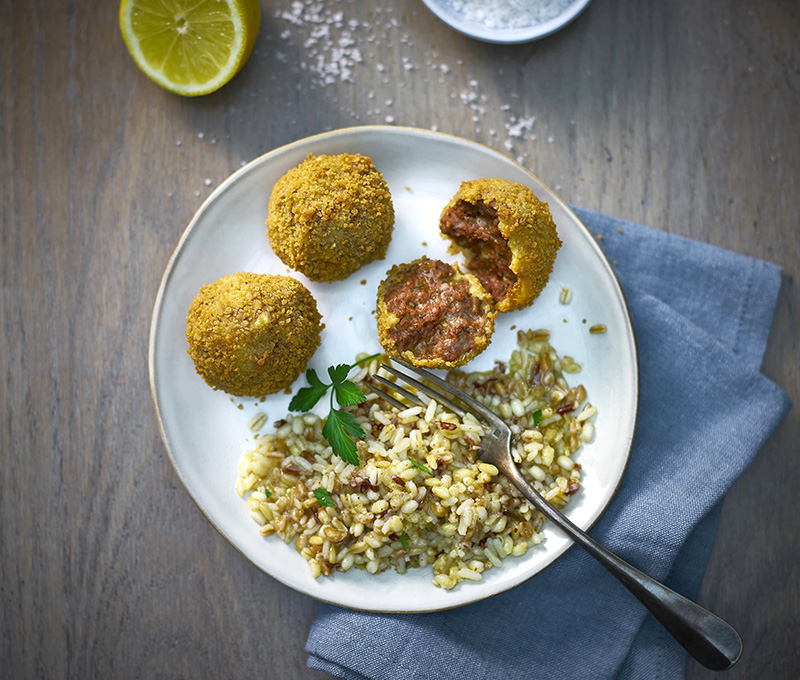Boulettes d'agneau Fleur de Sel riz complet