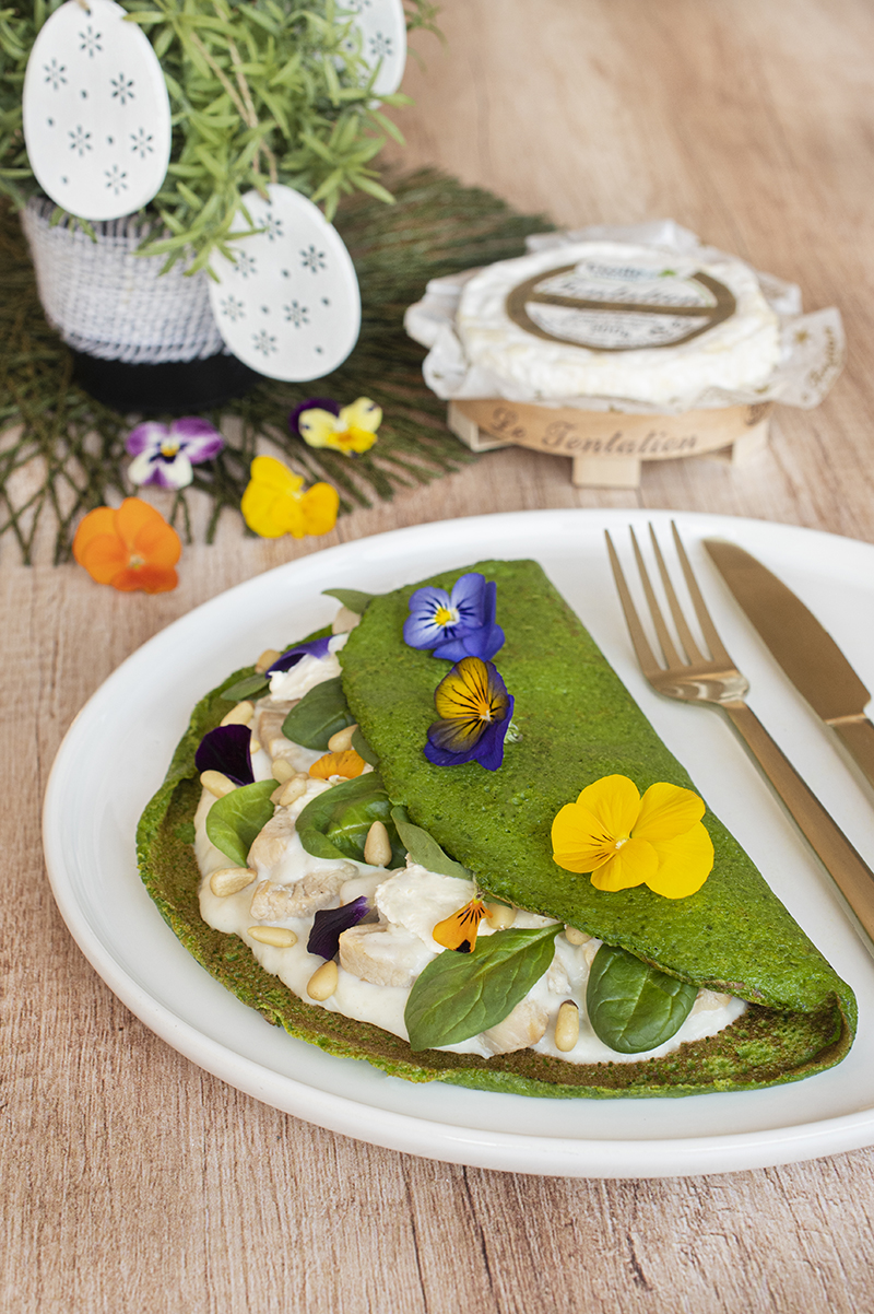 Crêpes vertes poulet Tentation Saint-Félicien