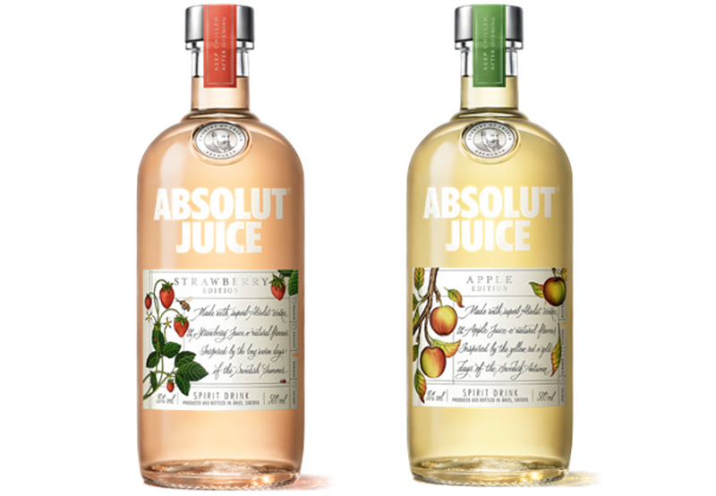 Absolut Juice, Bouteilles