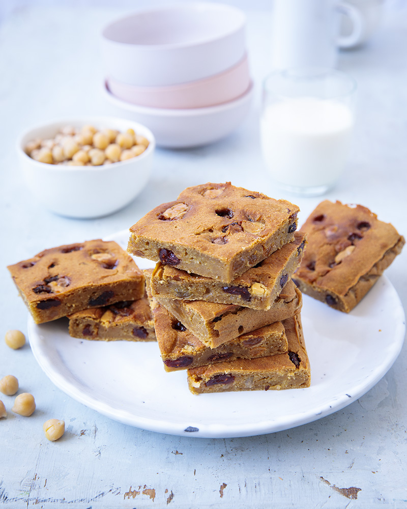 Blondies pois chiches pépites de chocolat