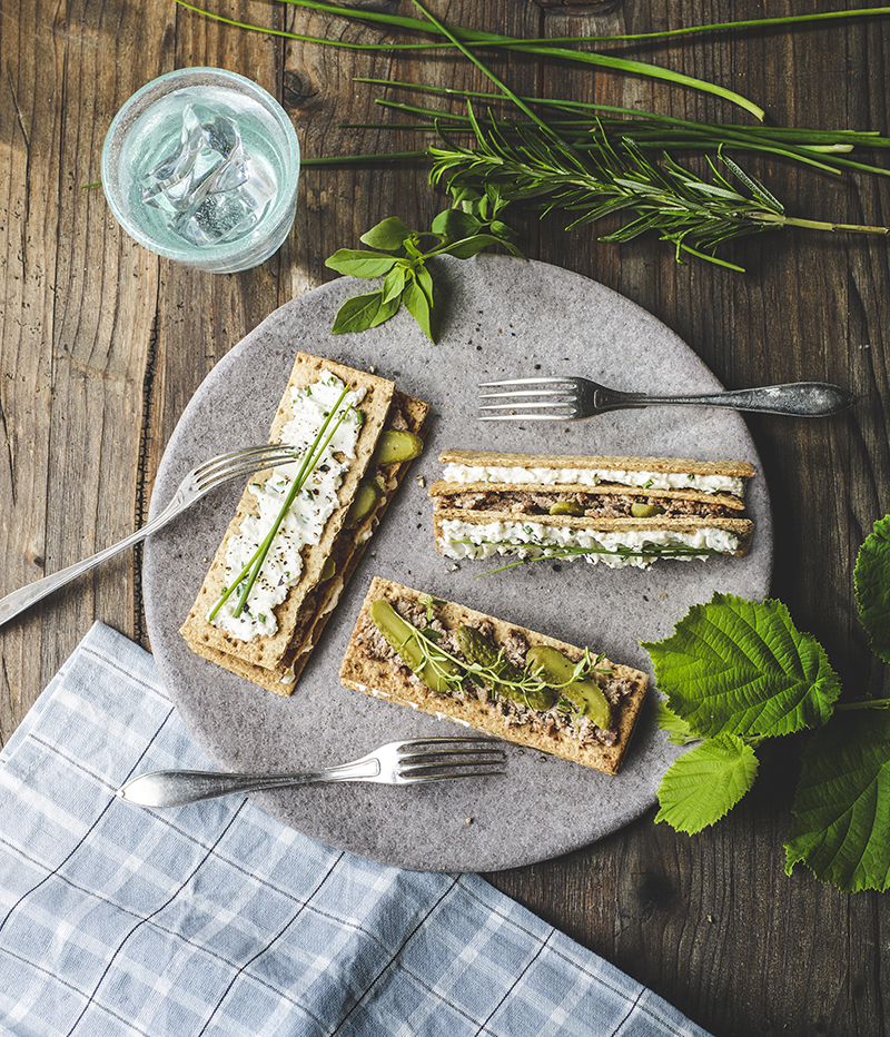 Mille-feuilles salé