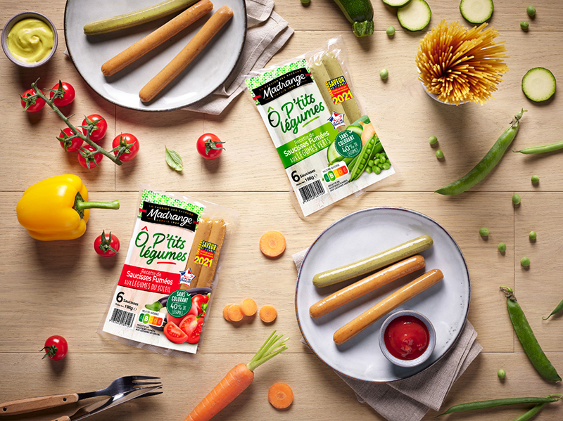 Gamme saucisses O P’ tits légumes 