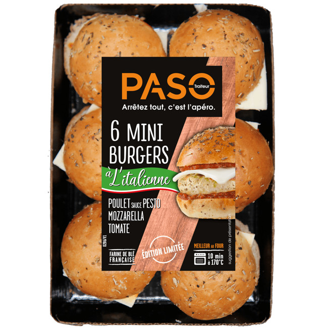 Les Mini Burgers à l’Italienne PASO Traiteur 