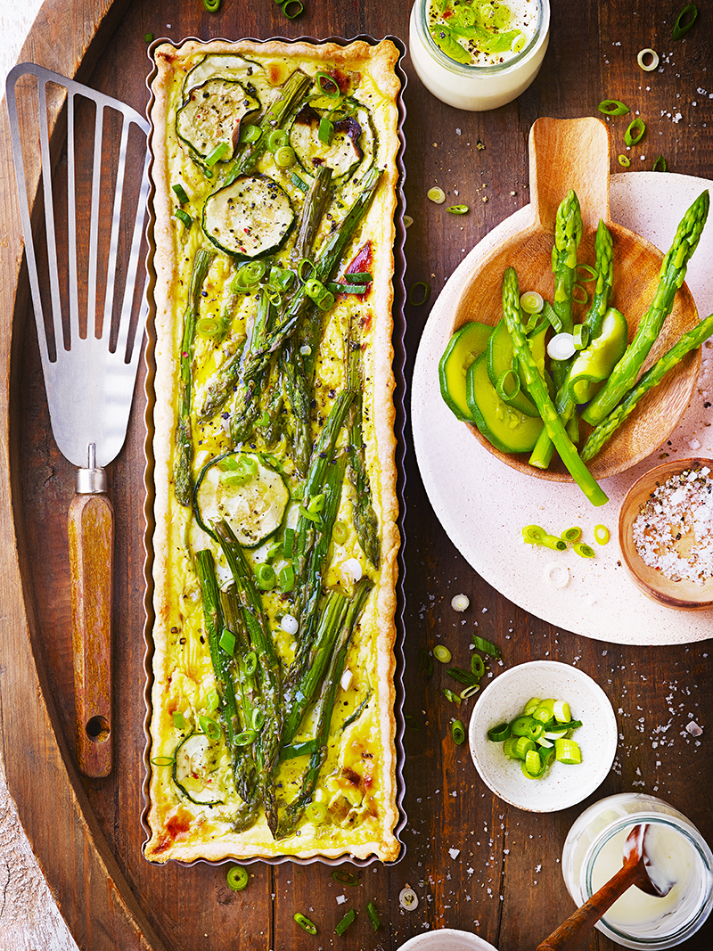 Quiche yaourt légumes verts