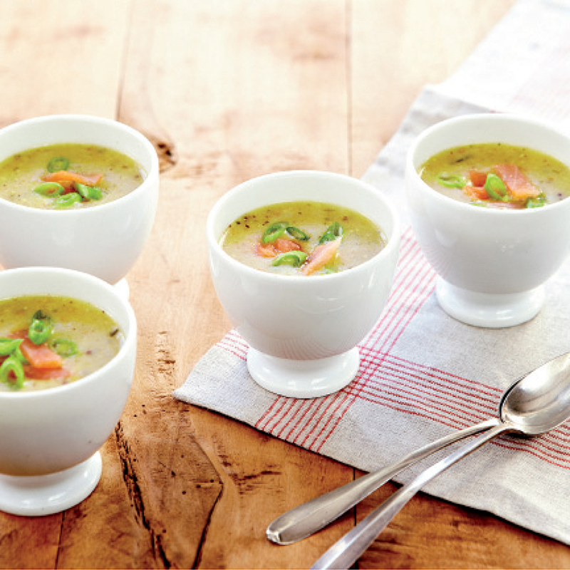 Soupe moutarde, Appenzeller® Fromage crème saumon fumé