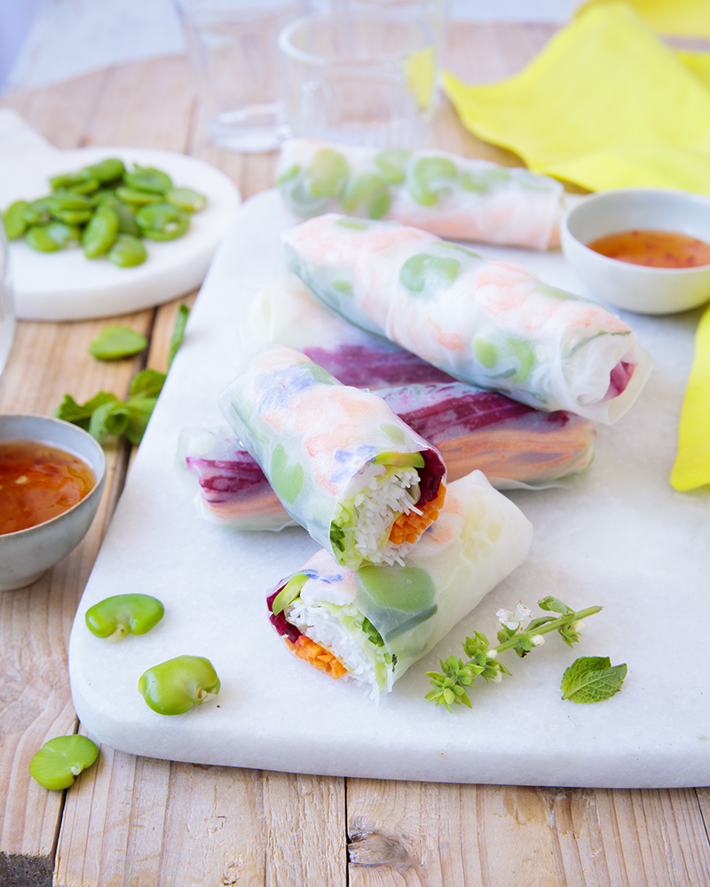Summer rolls fèves
