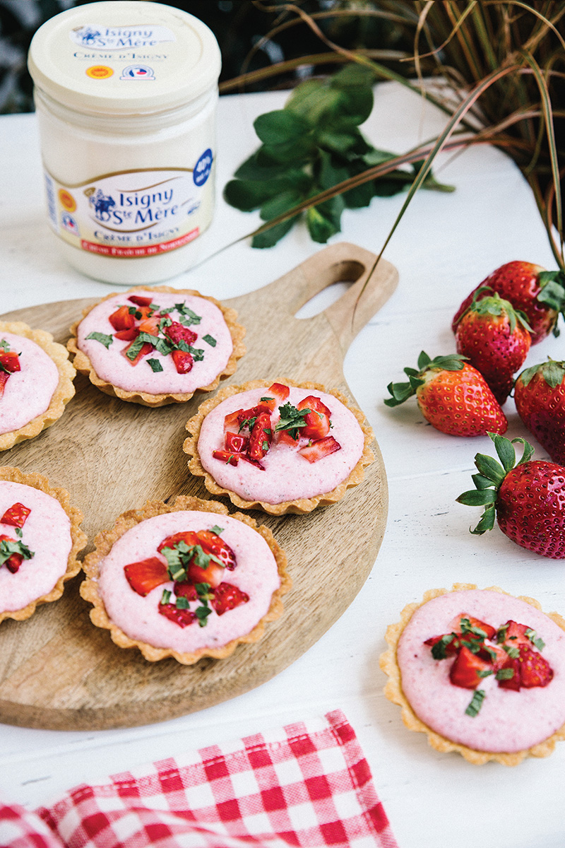 Tartelettes mousse de fraises vanillée