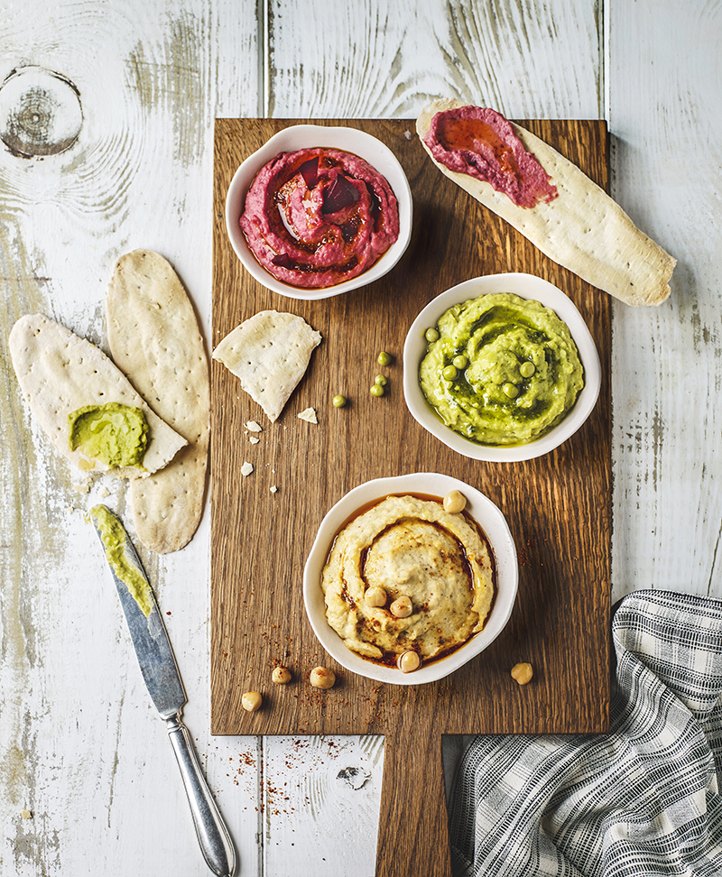 Houmous trois couleurs