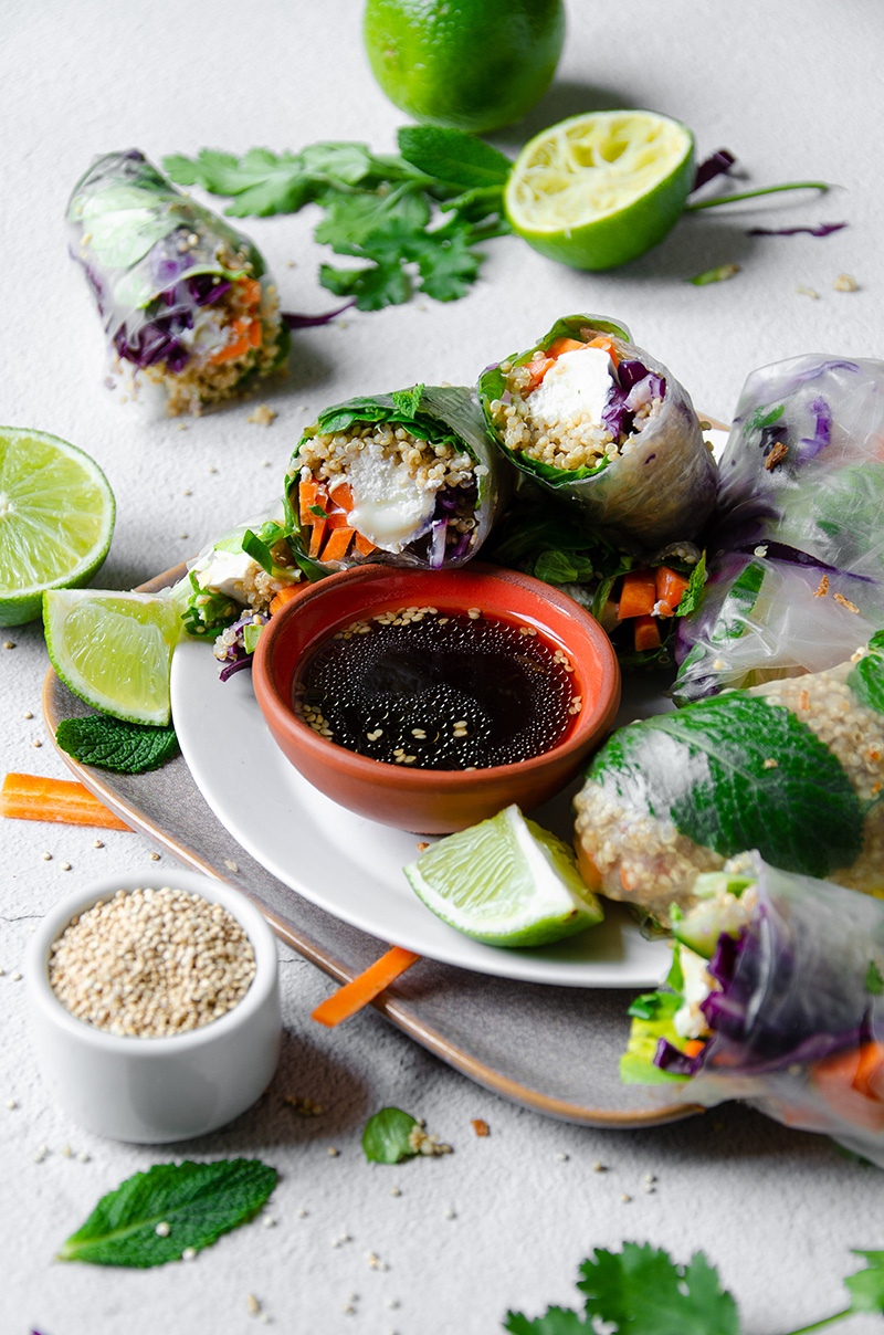 Rouleaux de Printemps végétariens quinoa