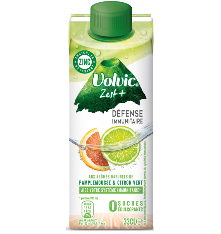 Volvic Zest + Pamplemousse citron vert