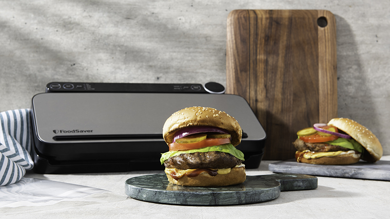 Burgers de bœuf bacon farcis de fromage