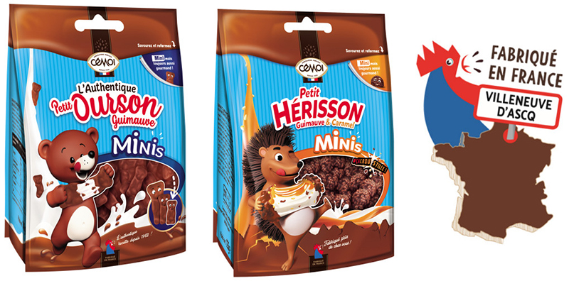 CÉMOI mini Petit Ourson Guimauve® et Petit Hérisson Guimauve® 