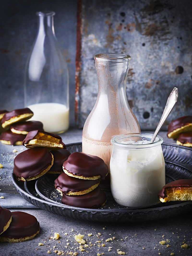 Biscuits moelleux au yaourt, chocolat orange