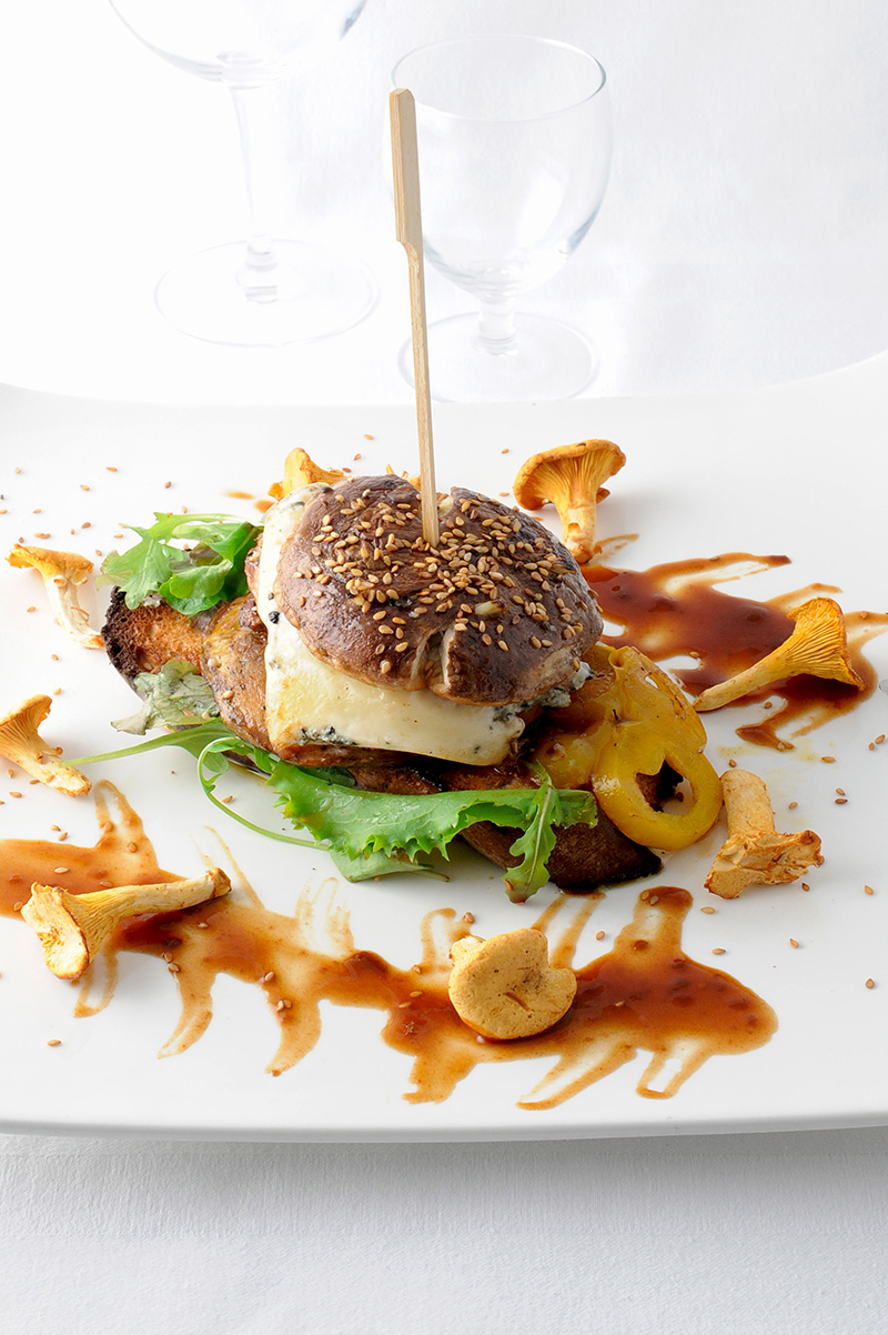 Burger Bleu des Basques et cèpes
