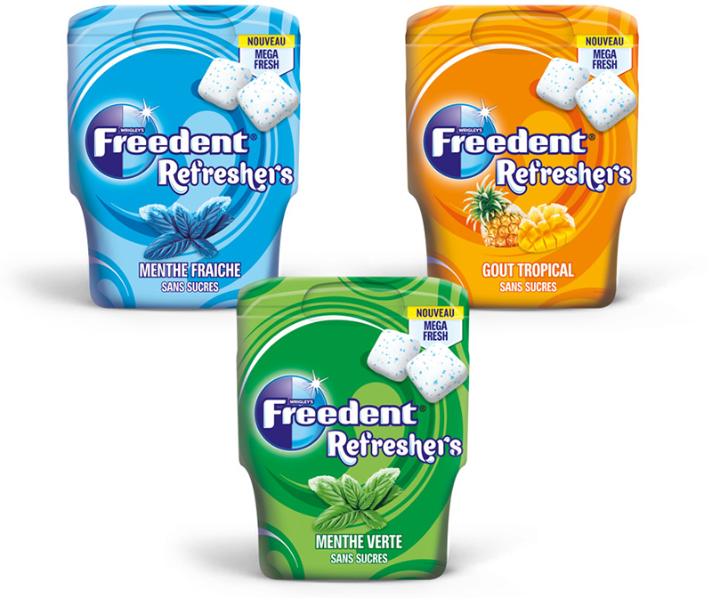 Gamme Freedent Refreshers 