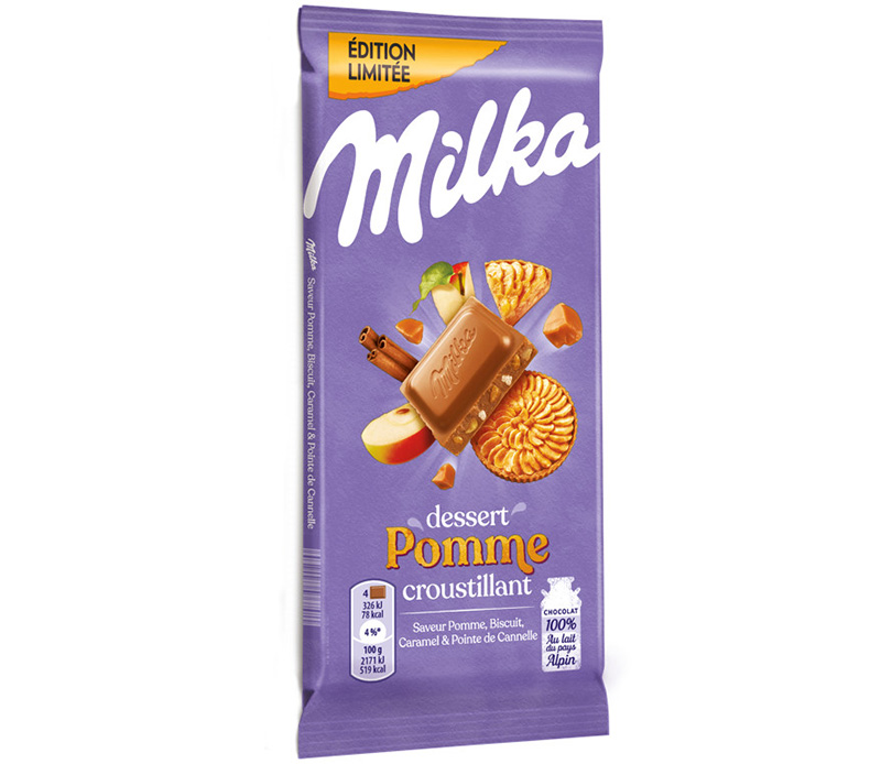 Dessert pomme croustillant Milka 