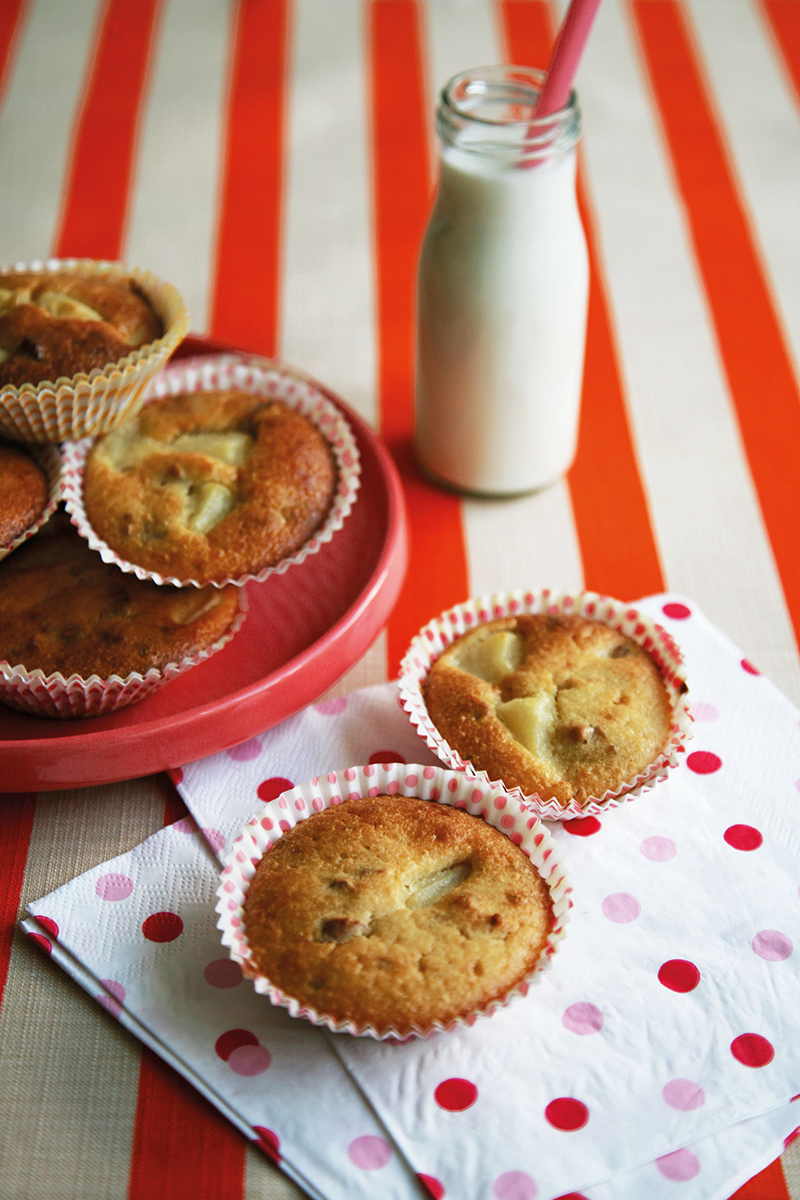 Muffins poires et noix