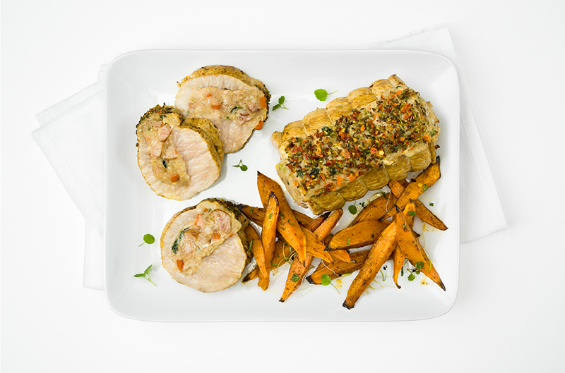 RÔTI DE PORC chou vert, pomme de terre & carotte