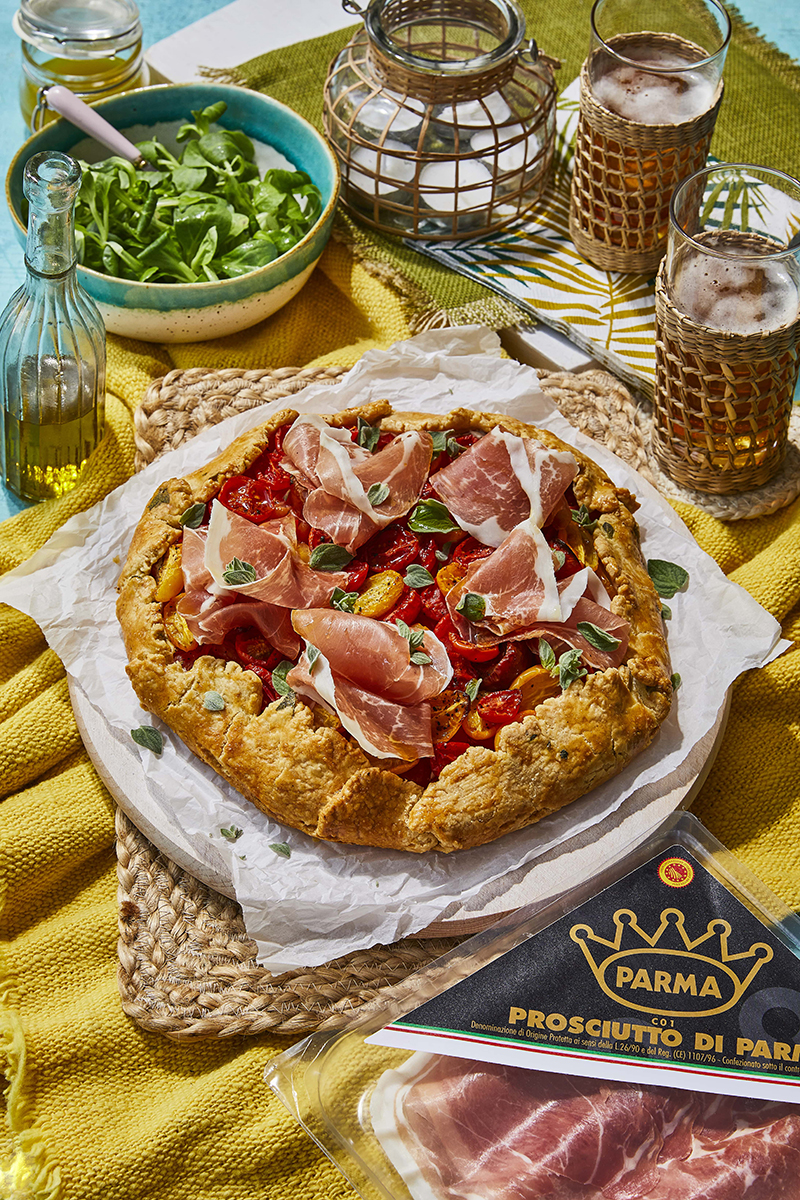 Tarte rustique fromage de chèvre Jambon de Parme