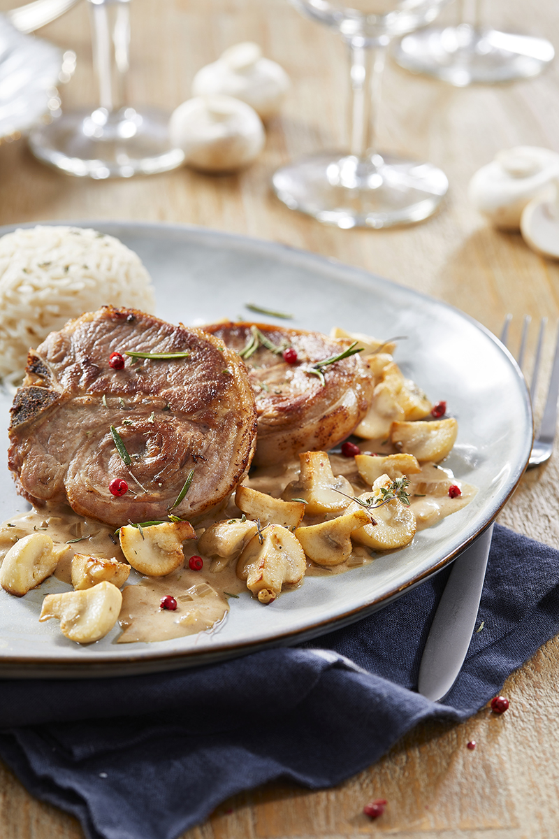 Tournedos d’agneau sauce crémeuse aux Champignons LOU