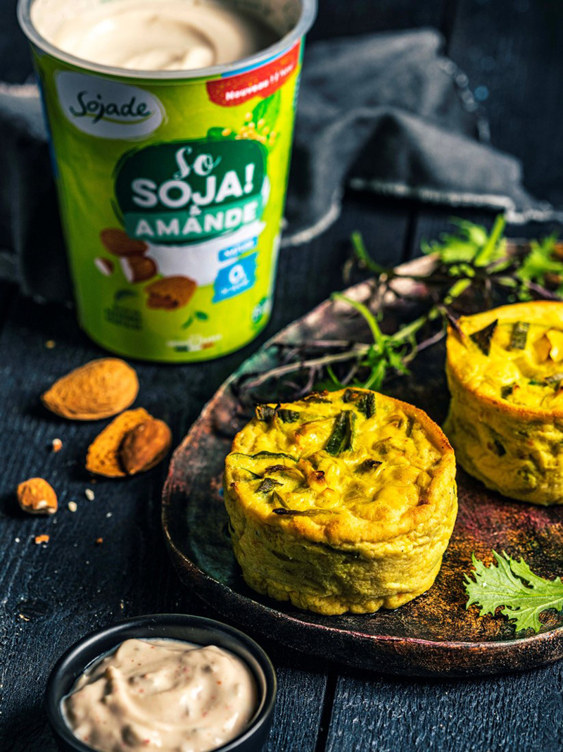 Les petits flans poireaux au dessert Soja Amande