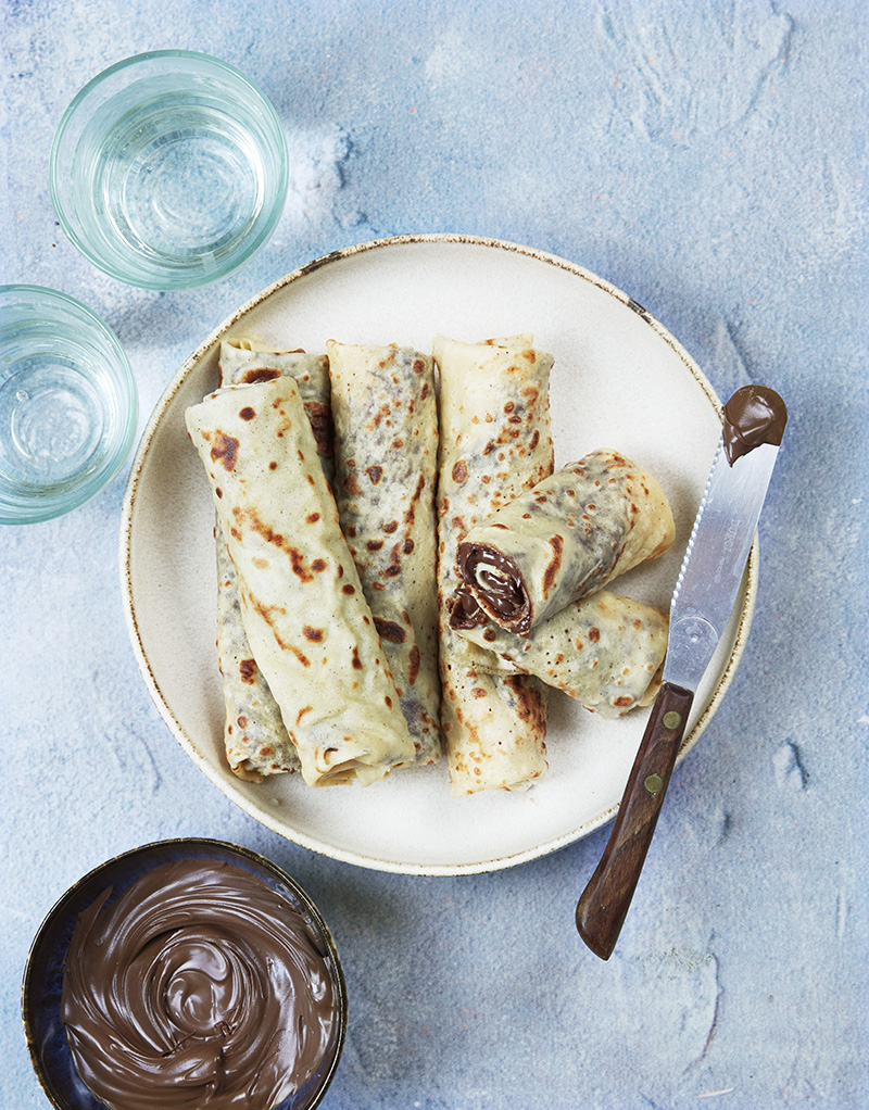 Rouleaux de crêpes pâte à tartiner Karéléa