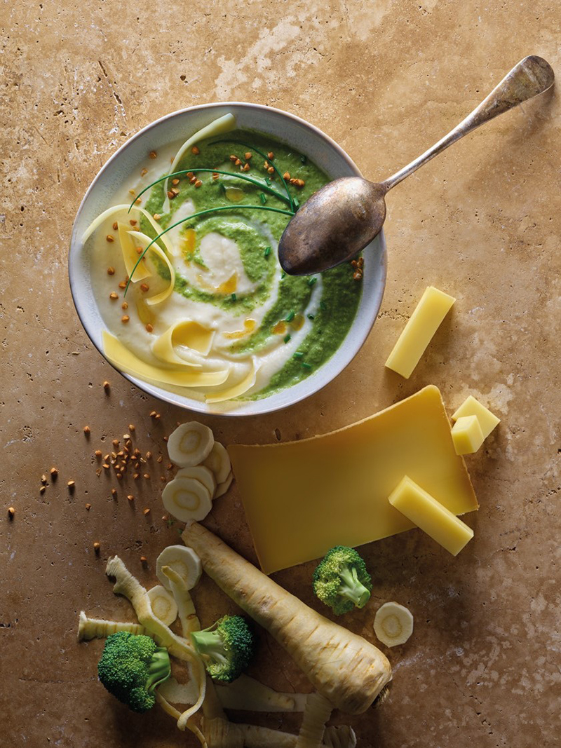 Velouté bicolore panais-brocoli Beaufort