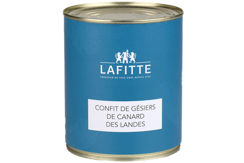 Confit de gésiers de canard des Landes Laffite