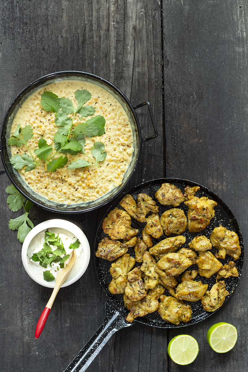 Dahl de lentilles mini bouchées de poulet Indian curry