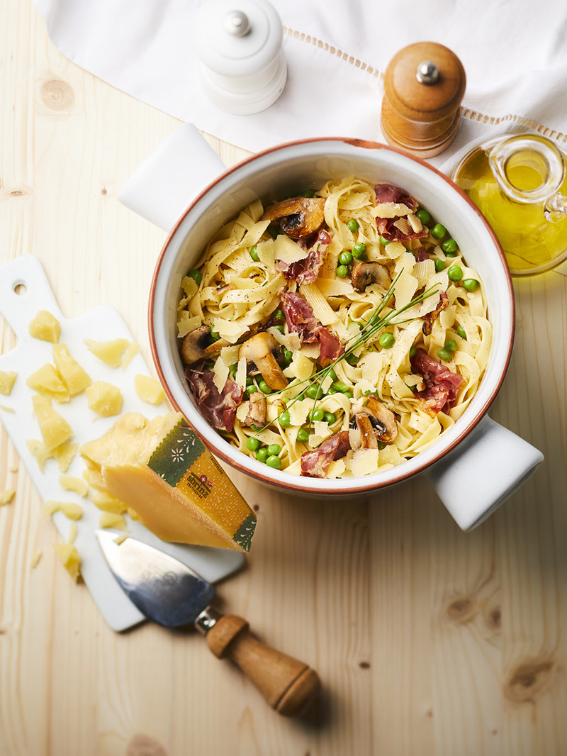 One Pot Pasta façon carbonara Sbrinz AOP
