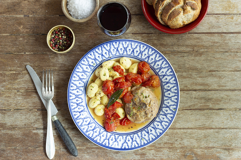 Osso-bucco tomates cerises et gnocchis