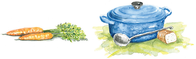 “Petits plats mijotés” Illustrations