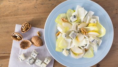 Salade d’endives bleu de Brebis “Urdina” Agour, pommes et noix