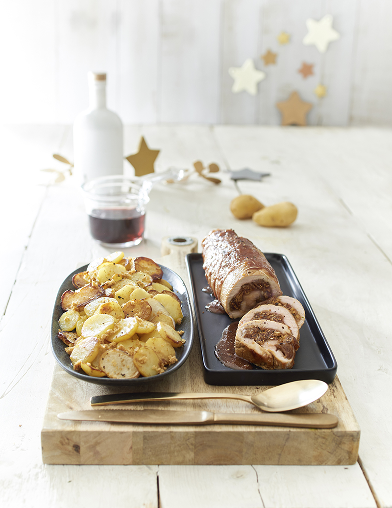 Filet de veau aux figues, sauce pain d’épices Ratte du Touquet