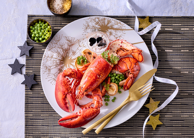 Homard crème de champignons à la truffe
