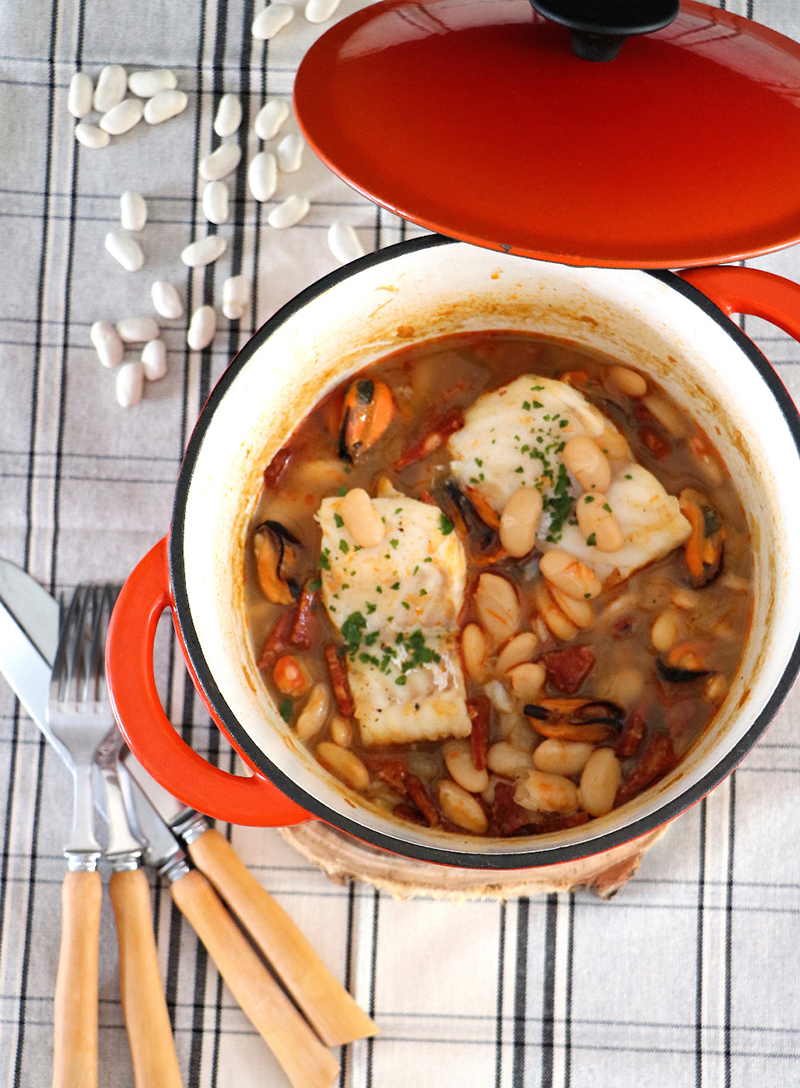 Filet de julienne Haricots Tarbais en cocotte
