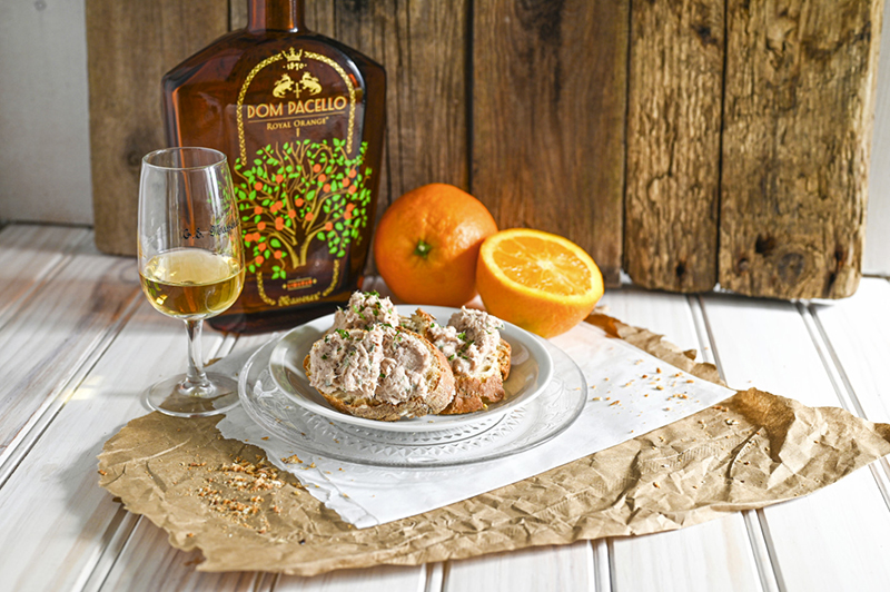 Rillettes de thon au Dom Pacello Royal Orange