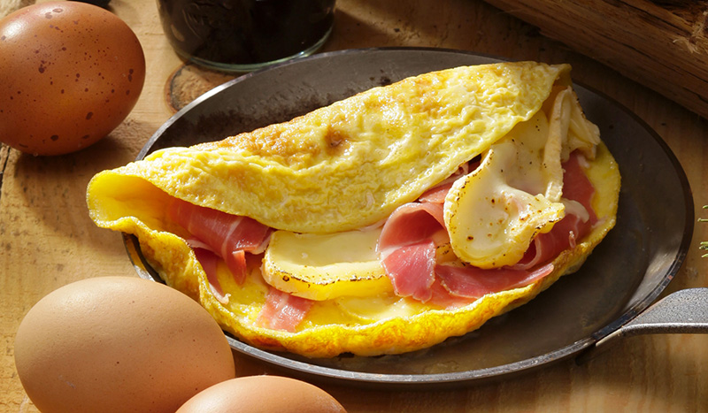 L’omelette Reblochon et jambon