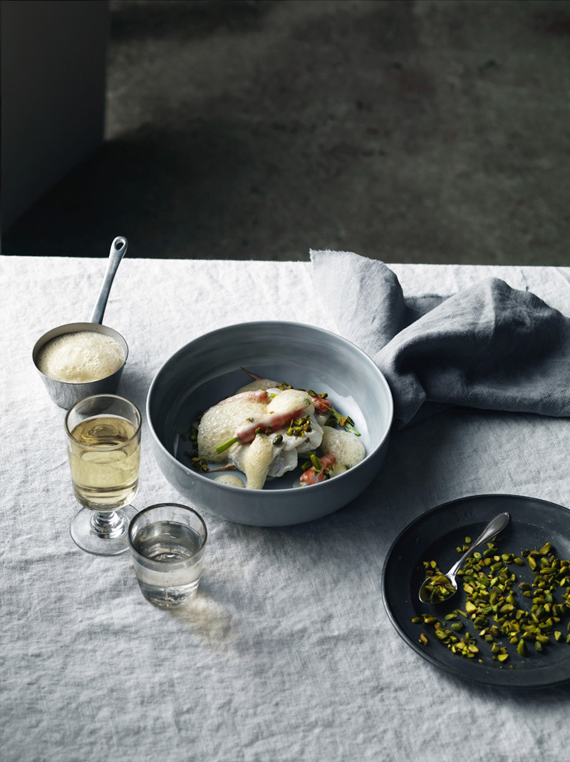 Skrei court-bouillon, carottes à la muscade beurre à l’orange