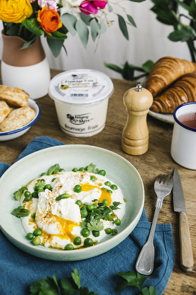Turkish egg Fromage Frais Campagne Isigny Sainte-Mère