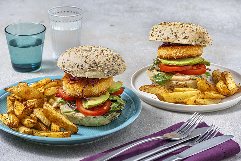 Burger mozzarella pannée avocat