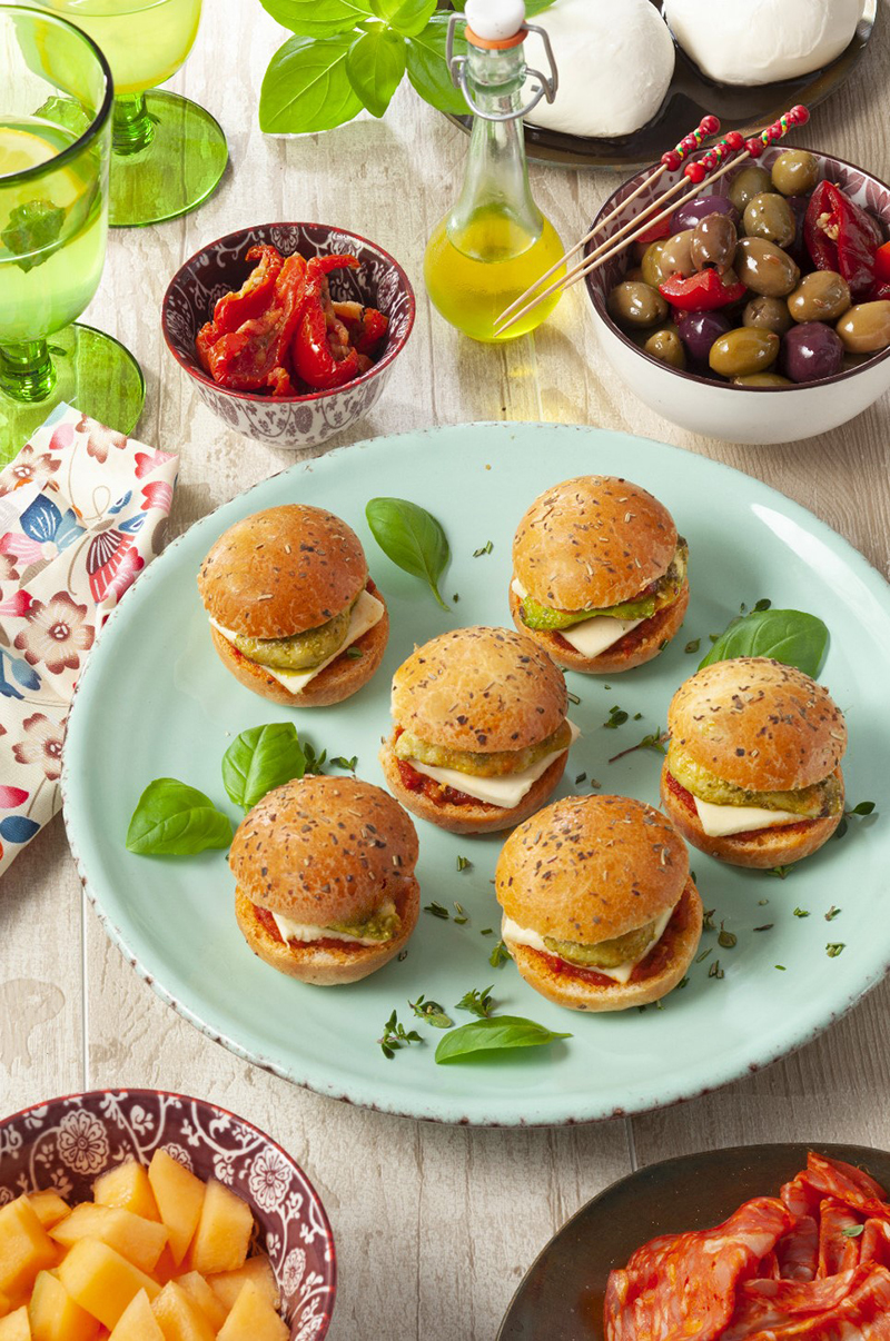 Les 6 Minis Chicken Burgers à l’Italienne